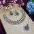 Green rose gold premium designer american diamond and stone work necklace set