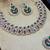 Green rose gold premium designer american diamond and stone work necklace set