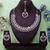 Maroon rose gold premium designer american diamond and stone work necklace set