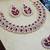 Maroon rose gold premium designer american diamond and stone work necklace set