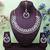 Blue rose gold premium designer american diamond and stone work necklace set