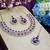 Blue rose gold premium designer american diamond and stone work necklace set