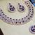 Blue rose gold premium designer american diamond and stone work necklace set