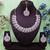 Pink rose gold premium designer american diamond and stone work necklace set