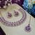 Purple rose gold premium designer american diamond and stone work necklace set