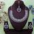 Blue rose gold premium designer american diamond and stone work necklace set