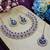 Blue rose gold premium designer american diamond and stone work necklace set