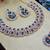 Blue rose gold premium designer american diamond and stone work necklace set