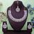 White rose gold premium designer american diamond and stone work necklace set