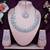 Pink rhodium premium designer american diamond and stone work necklace set