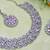 Pink rhodium premium designer american diamond and stone work necklace set