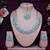 Green rhodium premium designer american diamond and stone work necklace set