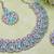 Green rhodium premium designer american diamond and stone work necklace set