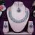 Purple rhodium premium designer american diamond and stone work necklace set