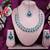 Blue rhodium premium designer american diamond and stone work necklace set