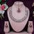 Red rhodium premium designer american diamond and stone work necklace set