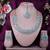 White rhodium premium designer american diamond and stone work necklace set