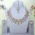 Gold yellow gold premium designer american diamond and stone work necklace set