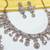 Gold yellow gold premium designer american diamond and stone work necklace set