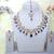 Blue yellow gold premium designer american diamond and stone work necklace set