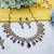 Blue yellow gold premium designer american diamond and stone work necklace set