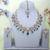 Green yellow gold premium designer american diamond and stone work necklace set