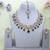 Green yellow gold premium designer american diamond and stone work necklace set