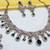 Green yellow gold premium designer american diamond and stone work necklace set