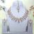 Purple yellow gold premium designer american diamond and stone work necklace set