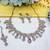 Purple yellow gold premium designer american diamond and stone work necklace set