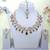 Green yellow gold premium designer american diamond and stone work necklace set