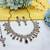Green yellow gold premium designer american diamond and stone work necklace set