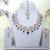 Blue yellow gold premium designer american diamond and stone work necklace set
