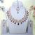 Purple yellow gold premium designer american diamond and stone work necklace set