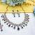 Blue yellow gold premium designer american diamond and stone work necklace set