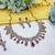 Pink yellow gold premium designer american diamond and stone work necklace set