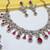 Pink yellow gold premium designer american diamond and stone work necklace set