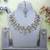 White yellow gold premium designer american diamond and stone work necklace set