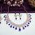 Blue rose gold premium designer american diamond and stone work necklace set
