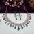 Green rose gold premium designer american diamond and stone work necklace set