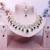Green rose gold premium designer american diamond and stone work necklace set
