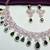 Green rose gold premium designer american diamond and stone work necklace set