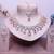Purple rose gold premium designer american diamond and stone work necklace set