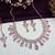 Purple rose gold premium designer american diamond and stone work necklace set