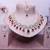 Maroon rose gold premium designer american diamond and stone work necklace set