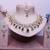 Green rose gold premium designer american diamond and stone work necklace set