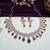 Green rose gold premium designer american diamond and stone work necklace set