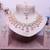 Pink rose gold premium designer american diamond and stone work necklace set