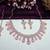 Pink rose gold premium designer american diamond and stone work necklace set