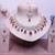 Purple rose gold premium designer american diamond and stone work necklace set